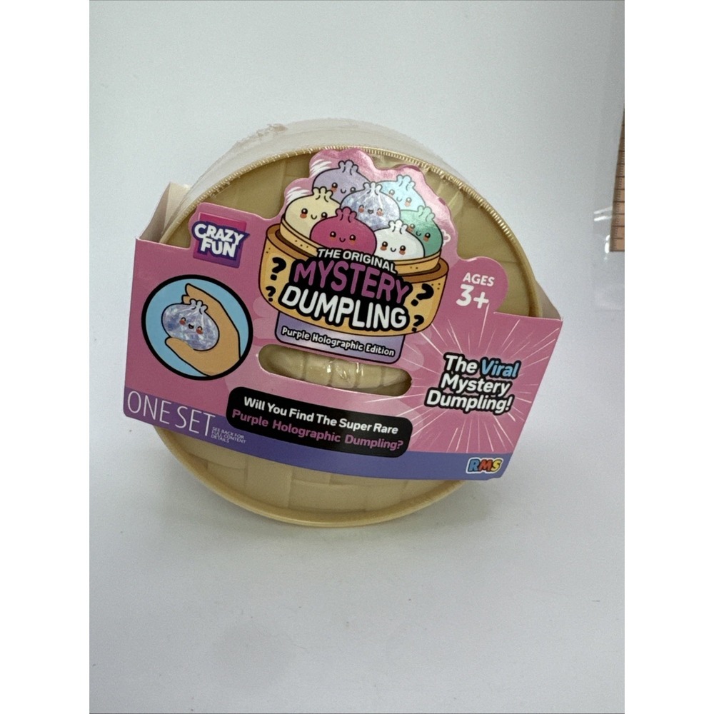 RMS Crazy Fun Real Mystery Squishy‎ Dumpling Purple Holographic Sealed! New!